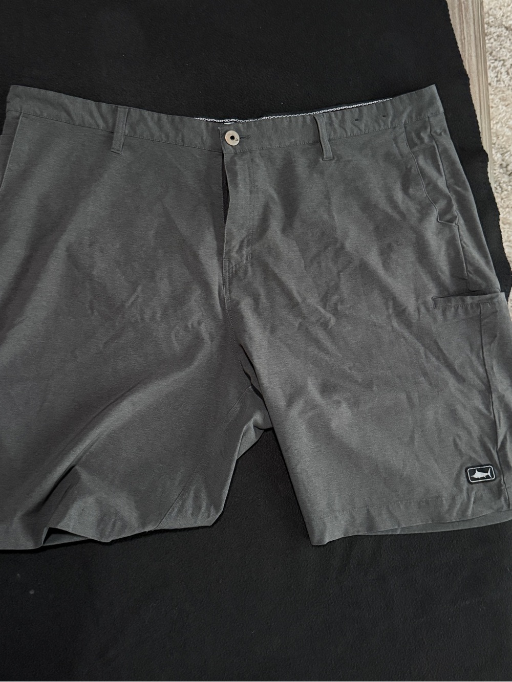Pelagic Men’s Gray Flat-Front Performance Shorts